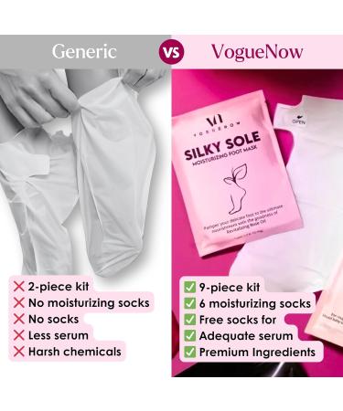 Foot Mask Spa Gift Pack of 8-2X Foot Peeling Mask + 6X Hydrating Foot Masks with Fuzzy Socks for Dry Cracked Heels & Calluses- Exfoliating & Moisturizing Booties for Baby Soft Feet - Foot Spa Gift - Buy Online on GoSupps.com