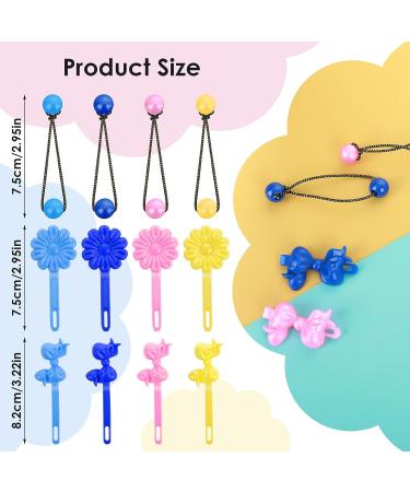 Yolev 60-Piece Self-Hinge Plastic Hair Barrettes for Girls - Multi-Colored Bowknot and Flower Hair Clips | 80s 90s Hair Accessories Set - Buy Online on GoSupps.com