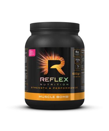 Reflex Nutrition Muscle Bomb With Caffeine Ultimate PRE-WORKOUT POWDER 7g BCAA's 2g L-Carnitine 3.2g Beta-Alanine 1g Taurine (Fruit Punch) (600g)