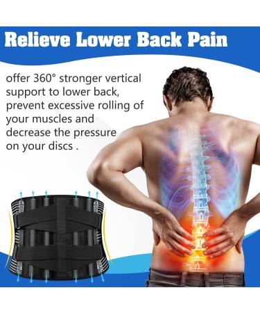 Back Support Belt for Men and Women Comfortable Lower Back Brace Waist Lumbar Lower Back Support Brace for Back Pain Relief Scoliosis Sciatica Herniated Disc Heavy lifting with Adjustable Support Straps(L) Large - Buy Online on GoSupps.com