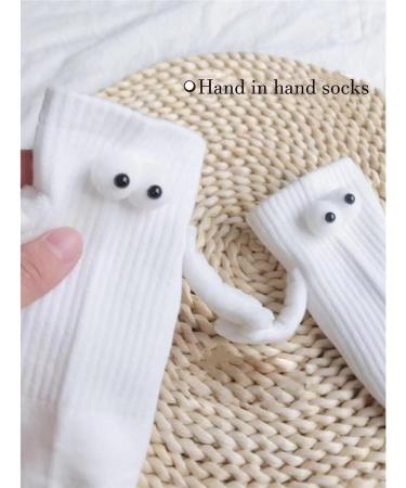 BIVOO Funny Magnetic Suction 3D Doll Couple Socks | Mid-Tube Socks | Black | 1 Pair - Buy Online on GoSupps.com