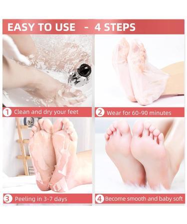 Soothing Peach Foot Peel Mask - 2 Pack for Dry, Cracked Feet - Exfoliating and Softening Formula for Baby Soft Feet - Callus Remover - Includes 2 Pairs - Buy Online on GoSupps.com