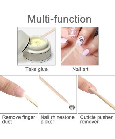 100 Pcs 4.3in Wooden Orange Sticks Nail Cuticle Pusher Remover for Manicure & Pedicure - Buy Online on GoSupps.com