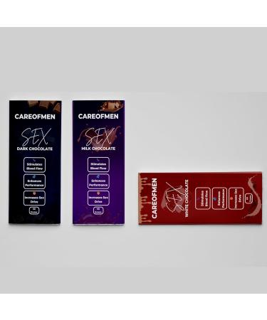 Careofmen Chocolate Bar 60 Grams (White Chocolate) White Chocolate 60 Grams - Buy Online on GoSupps.com