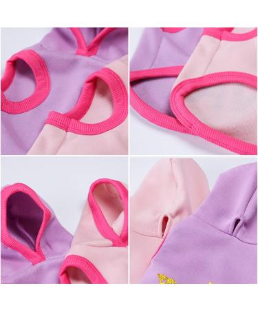 AMAONE Chihuahua Dog Coat - Cute Leopard Bowknot Knitted Jacket for Small Dogs - XL Rosa & Purple - Buy Online on GoSupps.com