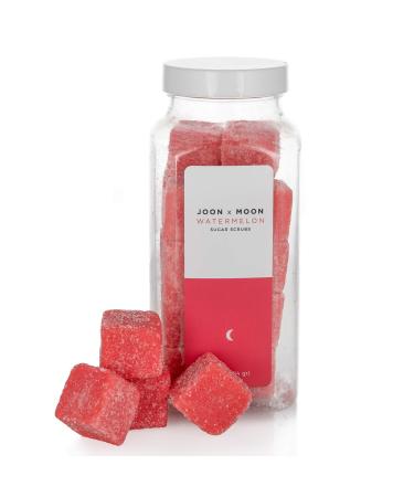 JOON X MOON Sugar Scrub (Watermelon,1 Pack), Exfoliating Body Scrub, Moisturizing Aloe and Shea Butter to Soften and Nourish Skin, Beauty and Self Care Essential, Single Use Scrub Cubes, 10 oz 10 Ounce (Pack of 1)