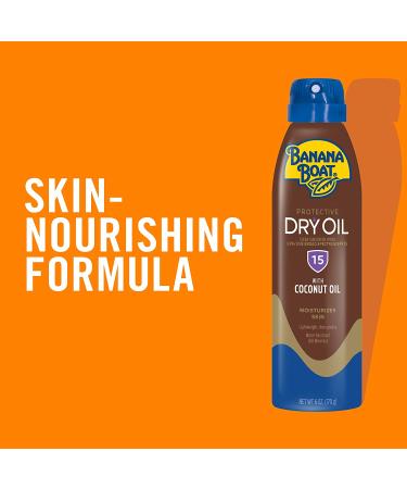 Banana Boat Deep Tanning Oil Sunscreen with Coconut Oil, Broad Spectrum Spray, SPF 15, 6oz. - Twin Pack - Buy Online on GoSupps.com