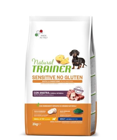 Natural Trainer Sensitive No Gluten - Mini-Toy Adult Dog Food with Turkey and Whole Grains - 2kg