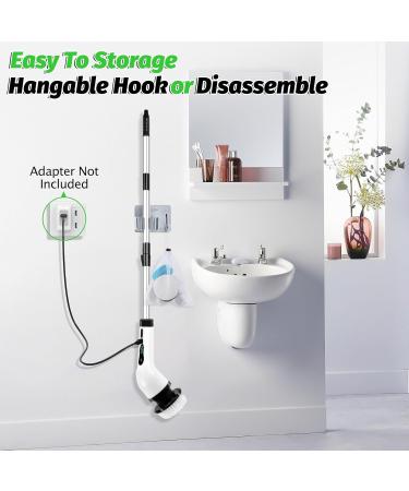 Electric Spin Scrubber Cordless Electric Cleaning Brush with Extension Handle 9 Replaceable Brush Heads 1.5H Working Time 2 Speed Power Scrubbing Brush for Floor Tile Kitchen Car Wash Teal - Buy Online on GoSupps.com