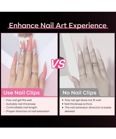 Modelones 12Pcs Nail Tips Clip for Quick Poly Gel Nail Extension - Manicure Nail Art Tool - Buy Online on GoSupps.com