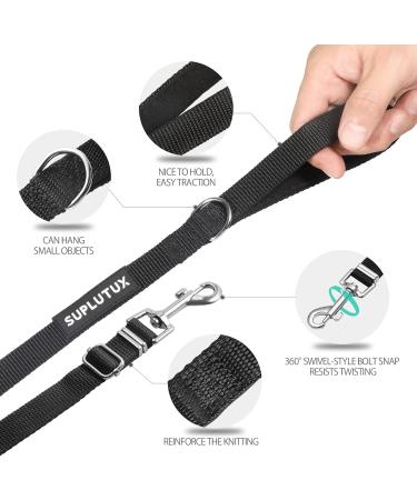 Adjustable Long Line Dog Training Lead 10m/32ft for Puppy Medium Large Dogs - Padded Handle & Storage Bag Included (Black) - Buy Online on GoSupps.com