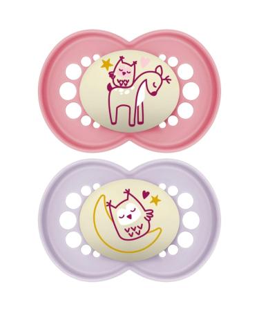 MAM Pacifier Original Nuit Silicone Pacifiers for 6+ Months 2 Pack Ideal for International Shipping - Buy Online on GoSupps.com