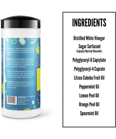 Aunt Fannie's Cleaning Vinegar Wipes - Bright Lemon (35 Wipes) | Eco-Friendly & Effective - Buy Online on GoSupps.com