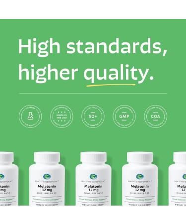 Earth's Splendor Melatonin 12 MG Bilayer Tablets Sleep Aid Supplement 60 Count - 2 Month Supply Melatonin - Buy Online on GoSupps.com