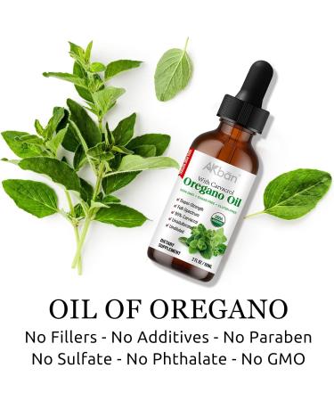 AKBAN Organic Oil of Oregano Drops | with Black Seed Oil Carvacrol & Thymoquinone | Plant Based USDA Oregano Liquid Non-GMO | 2 Fl Oz + 2 Fl Oz - Buy Online on GoSupps.com