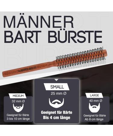 Beary Bro I Bart Round Brush - Best Beard & Hair Brush for Men | 25mm F hn Brush for Short to Medium Hair - Buy Online on GoSupps.com