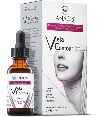 Neck Firming and Tightening Lifting V line Serum Chin Contouring Reduce Appearance of Double Chin Loose and Sagging Skin. Vela Contour ONE BOX