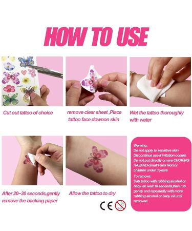 100Pcs Butterfly Temporary Tattoos for Kids & Women - Colorful Butterflies, Waterproof Art Stickers for Face, Body & Arm - Birthday Party Favors & Makeup Supplies - Buy Online on GoSupps.com
