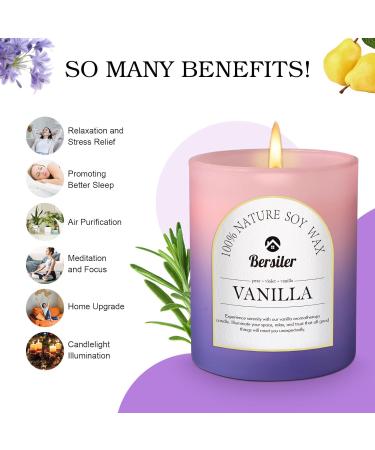 Scented Candles Gifts for Women - 5.3OZ Pear Violet & Vanilla | International Shipping Available - Buy Online on GoSupps.com
