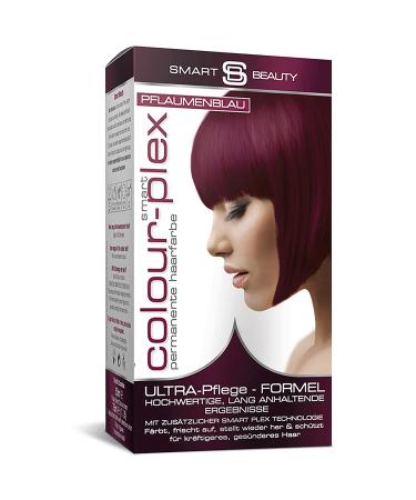 Smart beauty plum blue permanent hair color in salon quality without PPD vegan recipe without animal experiments |With Smart Plex anti-hair breaking technology for protection and strengthening the hair