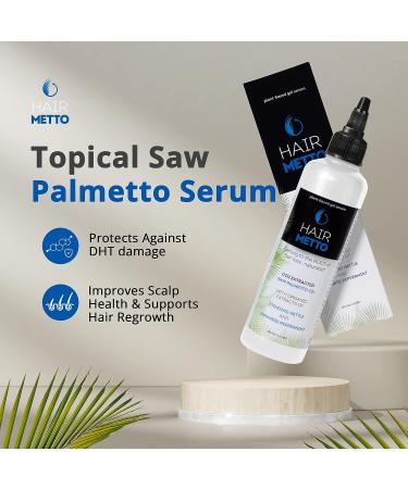 HAIRMETTO Saw Palmetto Hair Serum | Promotes Hair Regrowth, Soothes Scalp | Non-Oily, Peppermint Scent -118 mL - Buy Online on GoSupps.com