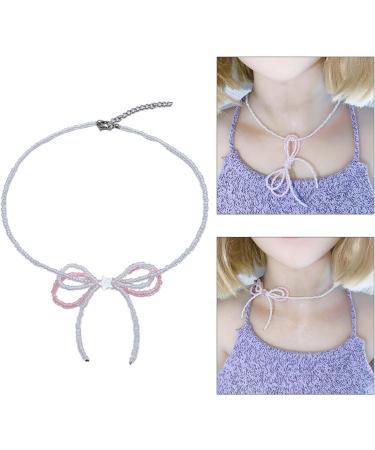 Silay Lian Xue Elegant Pink Loop & Star Necklace | Handmade Celbrebest Chain Jewelry for Women & Girls - Stylish Accessory - Buy Online on GoSupps.com