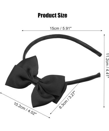VOCOSTE Bow Headband Fashion Cute Polyester Hairband for Teenager Black 5.9x4.4 Inch - Buy Online on GoSupps.com