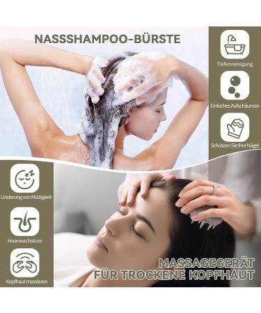 Scalp Massage Brush & Shampoo Hair Brush - Stimulate Hair Growth with Silicone Ridge Care for Wet & Dry Use - Buy Online on GoSupps.com