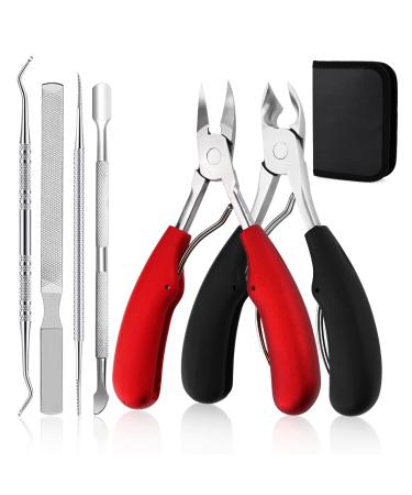 Sakolla Toenail Clippers for Thick Nails Set - Curved Blade Grooming Nail Clippers Podiatry Tools Kits