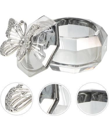 TOVINANNA Glass Nail Dappen Cup with Butterfly Lid Glass Nail Cup Nail Art Glass Dappen Dish Liquid Powder Crystal Cup for Mixing Liquid Powder Nail Art Manicure Tools - Buy Online on GoSupps.com