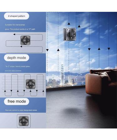 CHHMAELOVE New Automatic Glass Cleaner with 4 Mop Pads Remote Control 4 Cleaning Modes Built-in 650mAh Battery Smart Window Cleaning Device for High Rise Windows Black - Buy Online on GoSupps.com