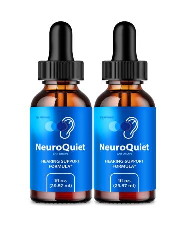 NeuroQuiet Tinnitus Relief for Ringing Ears NeuroQuiet Hearing Support Liquid Drops Neuro Quiet Auditory Clarity and Healthy Hearing Supplement Neuro Quiet All Natural Formula Reviews (2 Pack)