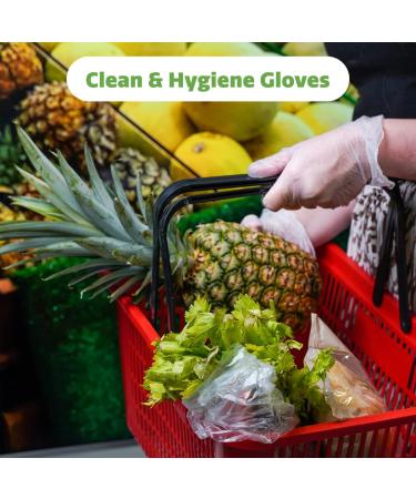 100 Pack Medium Clear Powder-Free Vinyl Disposable Gloves - Ideal for Food Service and Hygiene Protection - Buy Online on GoSupps.com