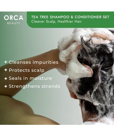 Tea Tree Conditioner 16oz | Hydrating Natural Conditioner for Oily Hair & Dry Scalp - Infused with Vitamin E Coconut Oil & Rosemary - Suitable for Men & Women - Buy Online on GoSupps.com