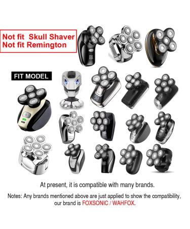 FOXSONIC 7 Blades Head Shaver Replacement Heads for Freedom Grooming Bald Shaver - Gold and Black - Buy Online on GoSupps.com