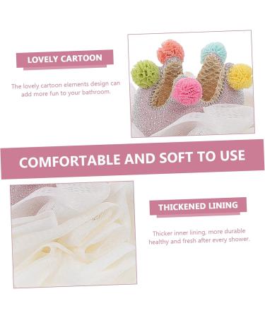 2pcs Exfoliating Cartoon Bath Ball - Mesh Shower Loofah & Body Wash Scrubber for Clean & Healthy Skin - Buy Online on GoSupps.com