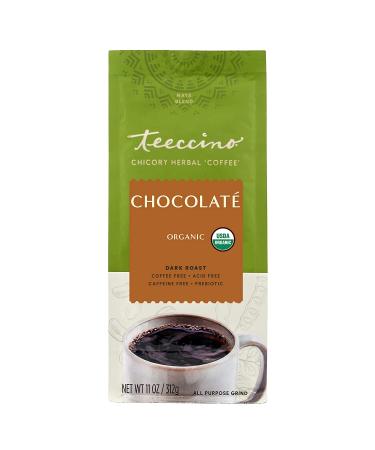Teeccino Chicory Coffee Alternative Chocolat Ground Herbal Coffee - Prebiotic, Caffeine-Free & Acid Free - Dark Roast - 11 Ounce Chocolate - Pack of 1 - Buy Online on GoSupps.com