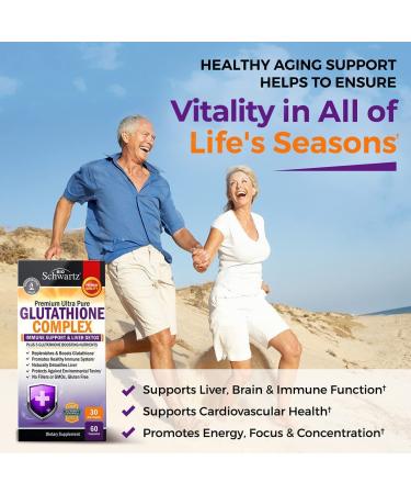 Glutathione Liver Detox Supplement with Quercetin, Vitamin C, Milk Thistle, Alpha Lipoic Acid - 60ct Immune Support & Cleanse Pills - Buy Online on GoSupps.com