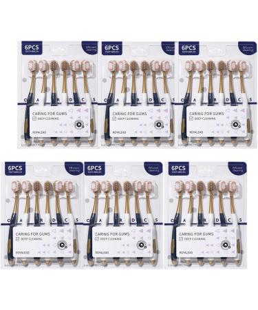 Upgraded Soft Hair Manual Toothbrush Set for Adults - 6 Pieces | All-Round Gingival Care & Stylish Design - International Shipping - Buy Online on GoSupps.com