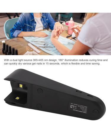 Saluaqui Quick Drying Cordless Handheld Nail Dryer Portable Mini UV Nail Lamp LED UV Ultraviolet Phone Glue Curing Lamp for Gel Nail Polish with Handheld Design (Black) - Buy Online on GoSupps.com