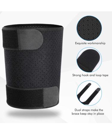 Thigh Wrap Compression Sleeve | Support for Quad & Groin Pain Relief | Breathable Non-Slip Elastic Thigh Brace for Men & Women | Ideal for Hamstring Inflammation & Swelling - Buy Online on GoSupps.com