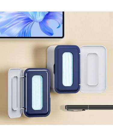 Buy Qiyifang Blue Wet Wiper Holder - Dustproof Damp Cloth Container with Lid for Dormitory Washroom Dressing Table & Desk - Stylish Handkerchief Dispenser for International Shipping - Buy Online on GoSupps.com