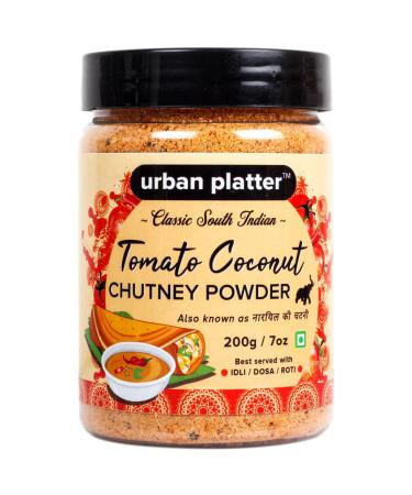 Green Velly Indian Urban Platter South Indian Style Instant Tomato Coconut Chutney Powder, 200g/7oz [Nariyal ki Chutney, Just Add Water]