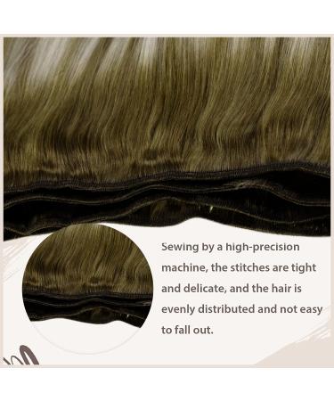 LAAVOO Balayage Real Hair Extensions - Light Brown Ombre Sew In 100g #8/59 45cm - Premium Quality Hairpin Groove Extensions - Buy Online on GoSupps.com