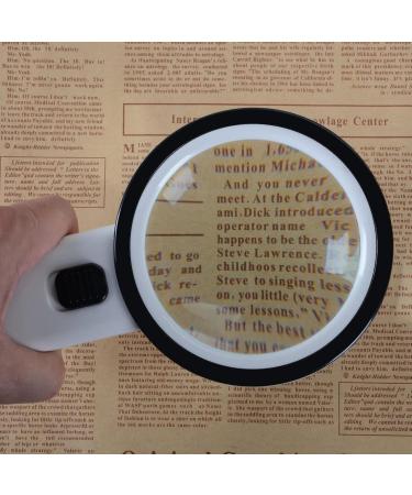 Professional 1.8X 5X Handheld Magnifier Large Magnifier with Light Reading Magnifier Optical Lens Magnifying Aids Tool for Books Newspaper Coin Stamp Full of Stars - Buy Online on GoSupps.com