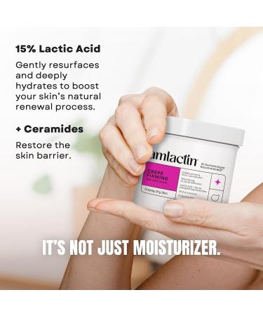 AmLactin Crepe Firming Cream - Therapeutic Skin Tightening Cream for Body No-Scrub Exfoliator and Moisturizer Skin Care with 15% Lactic Acid AHA 12 oz (Packaging May Vary) Skin Care Agent - Buy Online on GoSupps.com