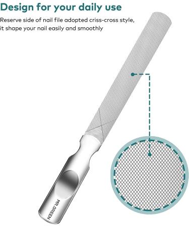 Stainless Steel Nail File with Anti-Skid Handle and Leather Case Double Sided Grits and Superior Quality Files Nails Easily for Men and Woman Environmentally Friendly UK-Mr-2105 - Buy Online on GoSupps.com