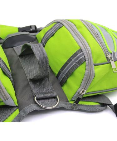 XIAOYU Dog Backpack | Adjustable Saddle Bag Harness Carrier for Travel Hiking & Camping - Green MM Green - Buy Online on GoSupps.com