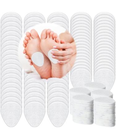 100 Packs Metatarsal Foot Pads Ball of Foot Cushions Metatarsal Pads Forefoot Pads for Women Foot Pads Ball of Foot Pain Metatarsal Support for Unisex Forefoot Sole and Support 0.2 Inch Thick White