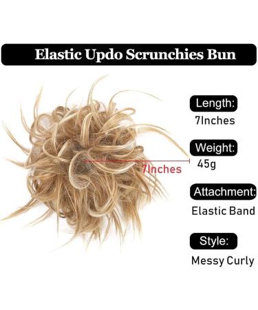Fake Hair Bun Messy Bun Synthetic Curly Wavy Hair Bun Circle Ponytail Hair Slices with Elastic Rubber Band Hair Extensions for Women Hair Accessories (Color : Q17 27) - Buy Online on GoSupps.com